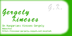 gergely kincses business card
